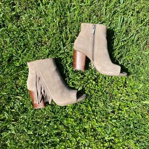 Kenneth Cole Suede Fringe Booties